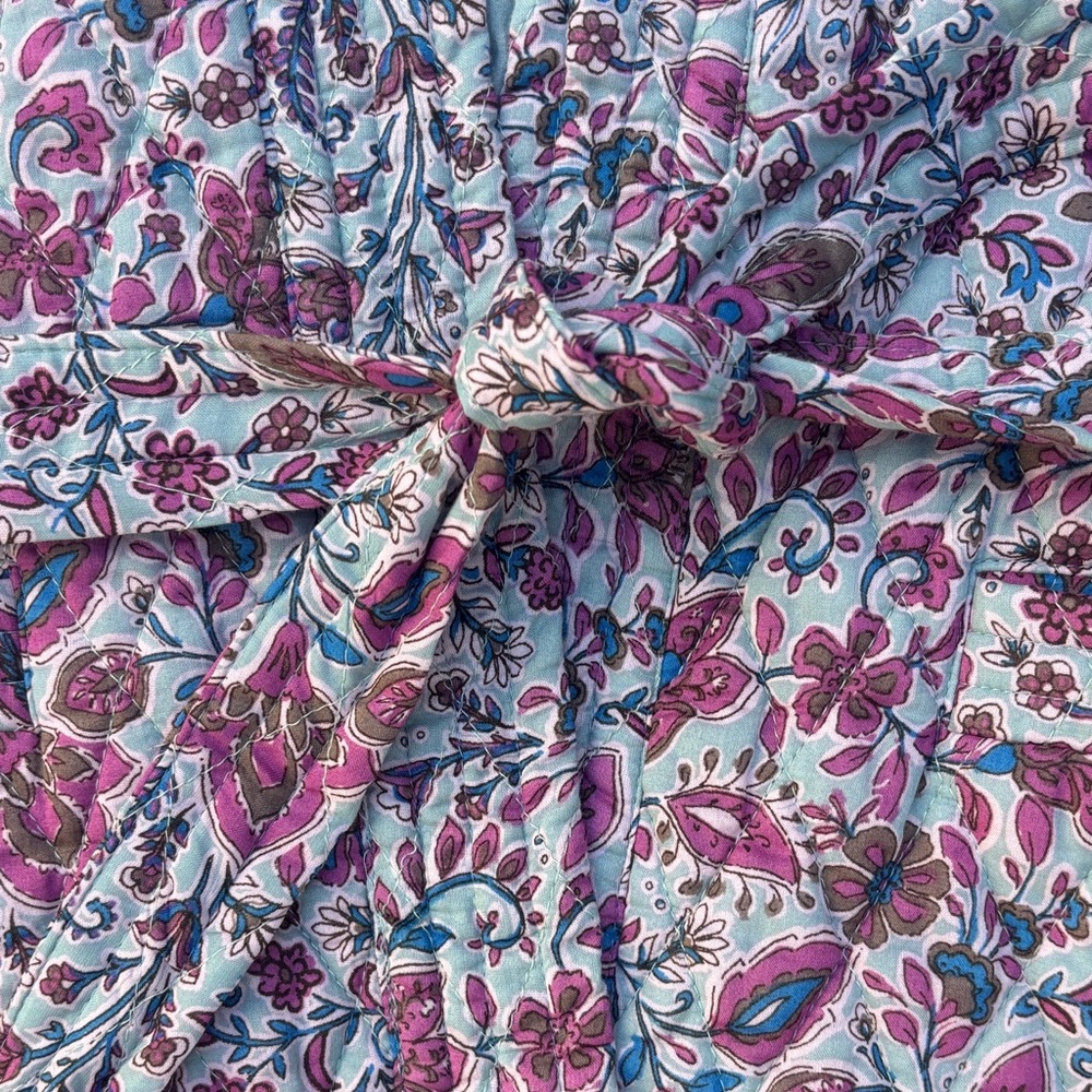 Daniel Rainn Floral Quilted Jacket - Pink and Blue Anthropologie - Picture 3 of 8